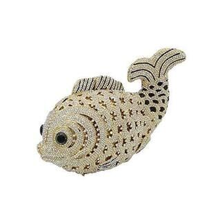 9627 Fish Rhinestone Clutch Purses Formal Evening Bags Prom Purse Wedding